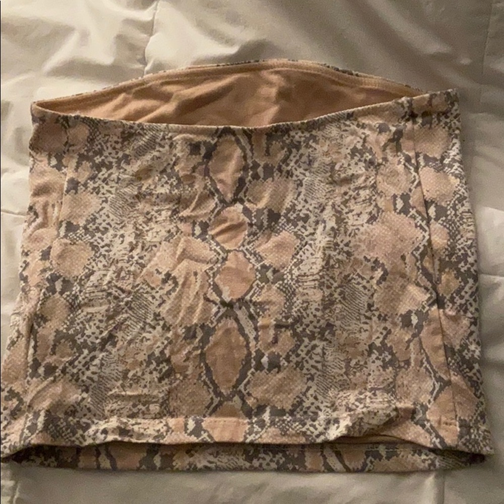 XS Snake Print Tube Top - Picture 2 of 3